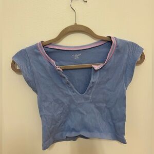 out from under go for gold pink and blue top urban outfitters